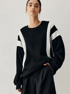 COMMENSE Side Panel Oversized Sweatshirt* Sweatshirts & Hoodies|Tops