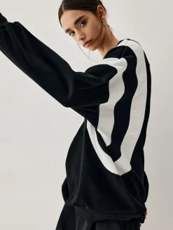 COMMENSE Side Panel Oversized Sweatshirt* Sweatshirts & Hoodies|Tops