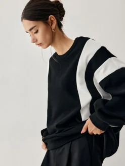 COMMENSE Side Panel Oversized Sweatshirt* Sweatshirts & Hoodies|Tops
