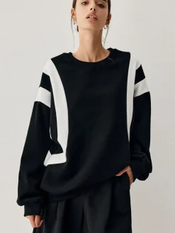 COMMENSE Side Panel Oversized Sweatshirt* Sweatshirts & Hoodies|Tops