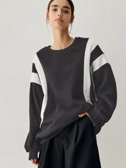 COMMENSE Side Panel Oversized Sweatshirt* Sweatshirts & Hoodies|Tops