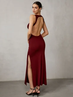 COMMENSE Side Split Backless Long Dress* Casual Dresses|Long Dresses