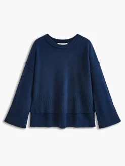 COMMENSE Side Split Oversized Pullover Sweater* Sweater Tops|Sweaters & Cardigans