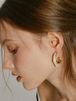 COMMENSE Silver Needle Pearl Earrings* Earrings|Accessories