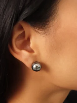 COMMENSE Silver Pearl Stud Earrings* Earrings|Accessories