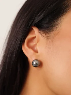 COMMENSE Silver Pearl Stud Earrings* Earrings|Accessories