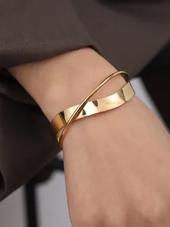COMMENSE Simple Flat Mouthed Bracelet* Rings & Bracelets|Accessories