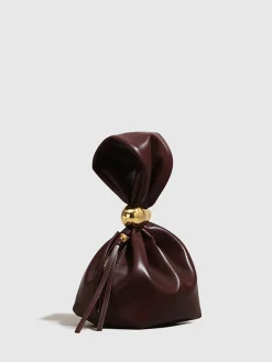 COMMENSE Simple Oval-Ring Drawstring Bucket Bag* Bags|Accessories
