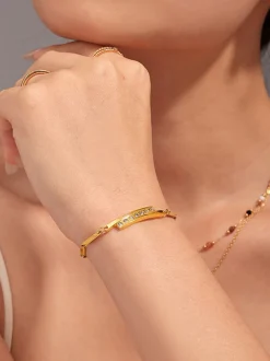COMMENSE Simple Stick Chain Rhinestone Bracelet* Rings & Bracelets|Accessories