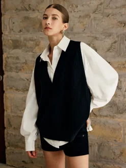 COMMENSE Single Piece Plain Sweater Vest* Sweater Vests|Sweaters & Cardigans