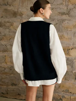 COMMENSE Single Piece Plain Sweater Vest* Sweater Vests|Sweaters & Cardigans