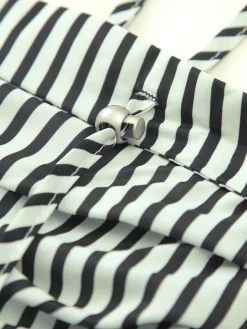 COMMENSE Sleeveless Pinstripe Long Dress* White Dresses|Casual Dresses
