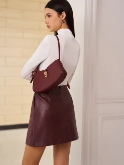 COMMENSE Slim Faux Leather Mini Skirt* Skirts|Bottoms