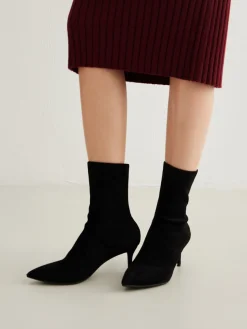 COMMENSE Slingback Heel Suede Ankle Boots* Shoes|Accessories