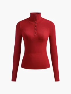 COMMENSE Slinky Button-up Long Sleeve Shirt* T-shirts|Tops