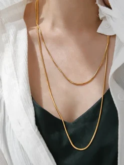 COMMENSE Snake Chain Layered Necklace* Necklaces|Accessories