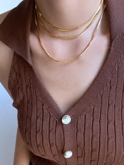 COMMENSE Snake Chain Layered Necklace* Necklaces|Accessories