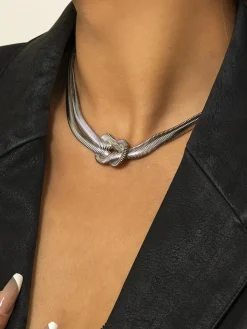 COMMENSE Snake Shape Knotted Necklace* Necklaces|Accessories
