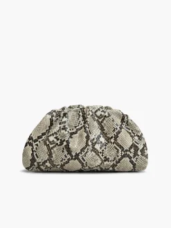 COMMENSE Snakeskin Print Cloud Clutch Bag* Bags|Accessories