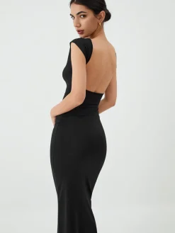 COMMENSE Solid Backless Midi Dress* Casual Dresses|Summer Dresses