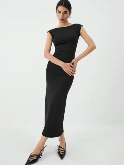 COMMENSE Solid Backless Midi Dress* Casual Dresses|Summer Dresses