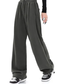 COMMENSE Solid Baggy Sweatpants* Wide Leg|Pants