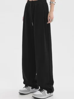COMMENSE Solid Baggy Sweatpants* Wide Leg|Pants