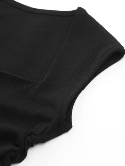 COMMENSE Solid Basic Cap Sleeve Top* Tank Tops & Camis|Tops