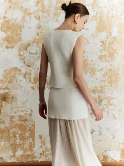 COMMENSE Solid Button Sweater Vest* Sweater Vests|Sweaters & Cardigans