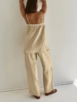 COMMENSE Solid Casual Pants Set* Pants Sets|Matching Sets