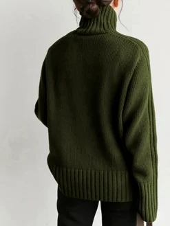 COMMENSE Solid High Neck Knit Sweater* Sweater Tops|Sweaters & Cardigans