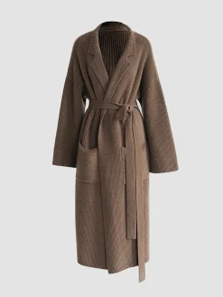 COMMENSE Solid Knit Trench Coat* Cardigans|Sweaters & Cardigans