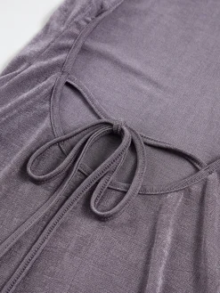 COMMENSE Solid Knotted Skinny Long Dress* Casual Dresses|Cocktail & Party Dresses
