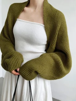 COMMENSE Solid Open-Front Shrug Sweater* Cardigans|Sweaters & Cardigans