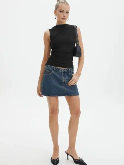 COMMENSE Solid Pleated Tank Top* Tank Tops & Camis|Tops