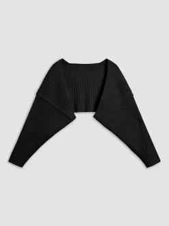 COMMENSE Solid Ribbed Bolero* Cardigans|Sweaters & Cardigans