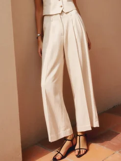 COMMENSE Solid Suit Straight Leg Pants* Pants|Matching Sets
