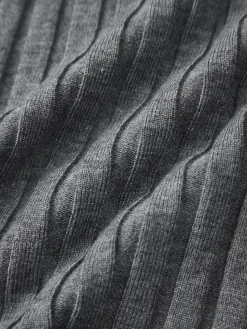 COMMENSE Solid Textured V-neck Knit Top* Sweater Tops|Sweaters & Cardigans