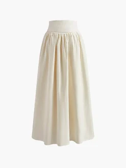 COMMENSE Solid Tie Knot V Neck Skirt Set* Skirt Sets|Long Sleeve Sets
