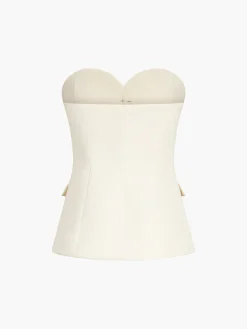 COMMENSE Solid Tube Top With Wide Leg Pants Set* Pants Sets|Wide Leg