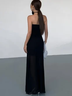 COMMENSE Solid Two Layer Maxi Skirt* Skirts|Bottoms