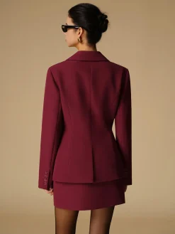COMMENSE Split Button Slim Blazer* Outerwear|Blazers