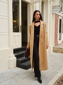 COMMENSE Split Pockets Tweed Coat* Outerwear|Coats