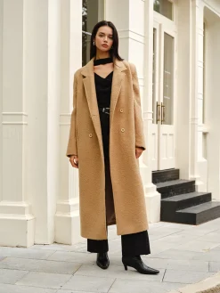 COMMENSE Split Pockets Tweed Coat* Outerwear|Coats