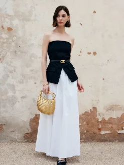 COMMENSE Split Tube Top Without Belt* Tank Tops & Camis|Tops