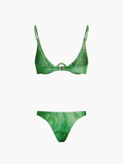 COMMENSE Spring Flames Mesh Three Piece Bikini Bathing Suit* Swimwear|Tops