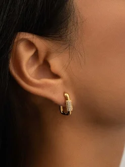 COMMENSE Square Chubby Diamond Earrings* Earrings|Accessories
