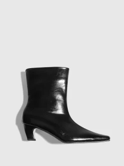 COMMENSE Square Toe Kitten Ankle Boots* Shoes|Accessories
