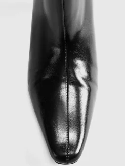 COMMENSE Square Toe Kitten Ankle Boots* Shoes|Accessories
