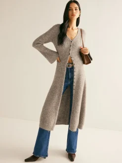 COMMENSE Stacking V-Neck Split Breasted Sweater Dress* White Dresses|Black Dresses